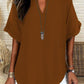 🔥Last Day-60% OFF❤️Women's Plain Short Sleeve Blouse, Casual Solid Color Top for Daily Wear