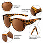 🎉LIMITED SALE：ONLY ￡3.99!!😎UV400 Protection Fit Over Glasses Sunglasses