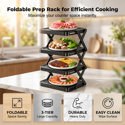 🍽️ 50% OFF NOW! 📦 4-Tier Bowl Storage Rack – Foldable, Stable & Maximizes Your Kitchen Space