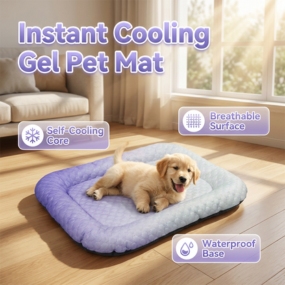 💖LAST DAY SALE ONLY￡9.99!!❄Pet Cooling Mat for Dogs & Cats 🐾 Naturally Cool Ice-Silk Pad • Breathable, Washable & Soft 🌿  For Floors, Sofas & Car Travel • Multiple Sizes • Gradient Colours ☀️🐶🐱