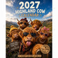 🎁Last Day Promotion 49% OFF🔥2027 Funny Highland Cow Wall Calendar | A4 Hanging Calendar | Designed by Isabel Kline