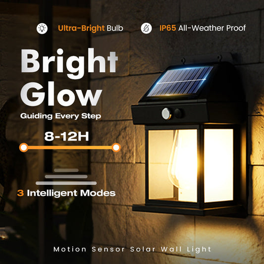 ⏰LAST DAY SALE 70% OFF👍✨Solar Wall Lights Outdoor- Motion Sensor & Weatherproof
