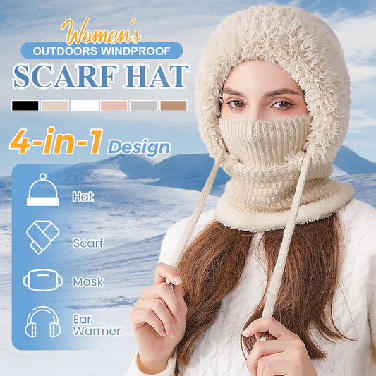 🏆Last Day-75% Off🔥Women's Outdoors Windproof Scarf Hat