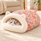 🐾50% OFF! 🛏️ Semi-Enclosed Warm Pet Sleeping Bag Bed – Windproof, Plush & Cozy Pet Bed for Cats & Small Dogs, Soft Calming Nest for Winter Naps 🌨️