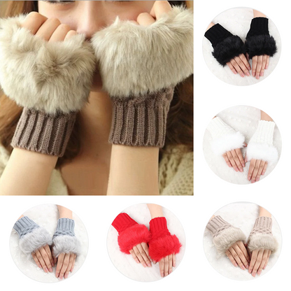 💕BUY 1 GET 1 FREE🔥Fuzzy Soft Knit Warm Fingerless Gloves