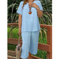 🎁Hot Sale🎁65% OFF💥Women's Solid Short Sleeve Top & Loose Wide Leg Pants 2-Piece Set