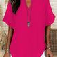 🔥Last Day-60% OFF❤️Women's Plain Short Sleeve Blouse, Casual Solid Color Top for Daily Wear