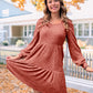❤️‍🔥New Arrival-50% OFF🔥Womens Square Neck Long Sleeve Fall Dresses
