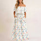 ⏰2026 Summer Hot Sale 50% OFF💃Women's Off The Shoulder Dress Wedding Guest Dress Summer Casual Long Ruffle Party Side Split Beach Maxi Dresses with Pockets
