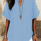 🔥Last Day-60% OFF❤️Women's Plain Short Sleeve Blouse, Casual Solid Color Top for Daily Wear