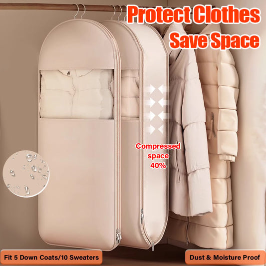 ⏰LAST DAY PROMOTION-50% OFF❤️‍🔥Space Saving Hanging Garment Bag with Self Compression Zipper