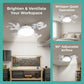 🏆LAST DAY SALE 50% OFF!! 🌬️💡Foldable LED Ceiling Fan Light with Remote Control, E27 Socket Compatible, Adjustable Lighting & Functions🏡✨