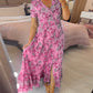 (💃Hot Sale - 48% OFF🔥 Free Shipping) Floral print v-neck dress