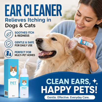 🎁💥LAST DAY SPECIAL PRICE!-￡7.99!! 🐶🐱 Pet Ear Cleaner, Relieves itching in dogs & cats