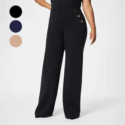 🎁60% Off🔥Women's Plus Size High Stretch High-Waist Wide-Leg Pants