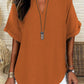 🔥Last Day-60% OFF❤️Women's Plain Short Sleeve Blouse, Casual Solid Color Top for Daily Wear