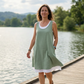 🌟LAST DAY SALE: ONLY ￡12.99!!🎁💃Women's Casual Loose Sleeveless Fake Two Piece Tank Dress