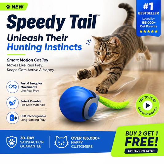💥Hot Sale 50% OFF-Buy 1 Get 1 Free😻Boredom Buster Smart Cat Toy USB Rechargeable Auto-Rolling Ball with Mouse Hands-Free Play for Indoor Cats