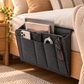 🥳2026 HOT SALE🥳💞50K+ SOLD! 🛏️50% OFF NOW! Bedside Hanging Storage Bag‑Multi‑Pocket Bed Caddy Organizer, Felt Hanging Pouch for Dorm Bunk Bed Hold Tablet Book Phone Stationery-B