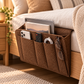 🥳2026 HOT SALE🥳💞50K+ SOLD! 🛏️50% OFF NOW! Bedside Hanging Storage Bag‑Multi‑Pocket Bed Caddy Organizer, Felt Hanging Pouch for Dorm Bunk Bed Hold Tablet Book Phone Stationery-B