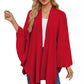 🥰Women's Elegant Shawl Wraps Soft Open Front Poncho Sweater