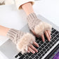 💕BUY 1 GET 1 FREE🔥Fuzzy Soft Knit Warm Fingerless Gloves