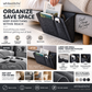 🥳2026 HOT SALE🥳💞50K+ SOLD! 🛏️50% OFF NOW! Bedside Hanging Storage Bag‑Multi‑Pocket Bed Caddy Organizer, Felt Hanging Pouch for Dorm Bunk Bed Hold Tablet Book Phone Stationery-B