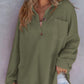 New Women's Waffle Knit Long Sleeve Sweatshirt (Buy 2 Free Shipping)