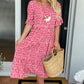 🎁 Hot Sale🎁65%OFF💥Round Neck Polka Dot Print Midi Dress