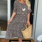 🎁 Hot Sale🎁65%OFF💥Round Neck Polka Dot Print Midi Dress