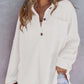 New Women's Waffle Knit Long Sleeve Sweatshirt (Buy 2 Free Shipping)