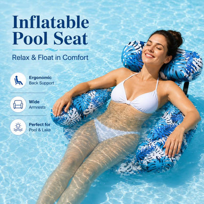 🏊Hot Sale 50% OFF💺 Inflatable Floating Chair – Comfortable, Stable & Perfect for Relaxing on the Water 🌊