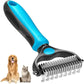 ⏰LAST DAY SALE: Only £3.99🔥🐾Double-Sided Pet Grooming Brush – Hurtless Shedding & Dematting Undercoat Rake for Dogs and Cats