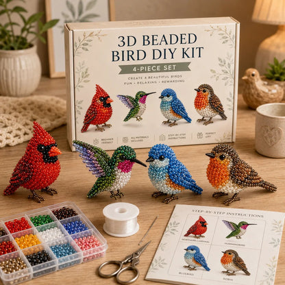 🎉BUY 2 GET 10% OFF🎉3D Beaded Animal DIY Craft Kit - Your New Favorite Cozy Hobby Is Here! 🐦📦✨