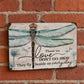 💥2026 HOT SALE⏰50% OFF! 🥳Dragonfly Memorial Garden Sign – “Those We Love Don’t Go Away” Sympathy Gift, Remembrance Outdoor Decor