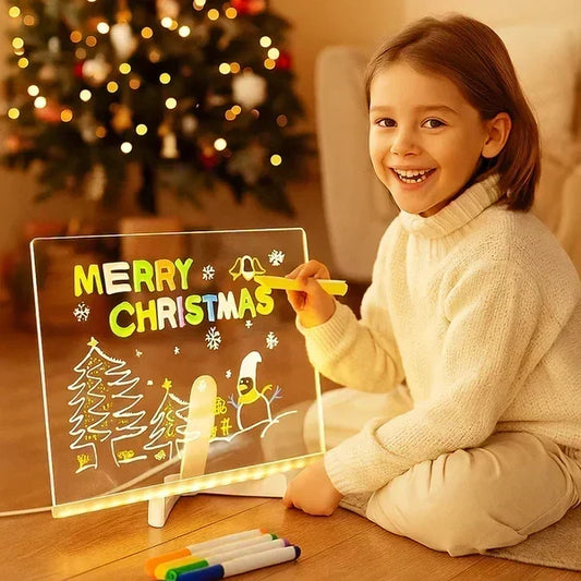 ✨FLASH SALE -￡8.99!!⏳🎨Luminous Led Drawing Board For Children