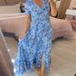 (💃Hot Sale - 48% OFF🔥 Free Shipping) Floral print v-neck dress