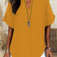 🔥Last Day-60% OFF❤️Women's Plain Short Sleeve Blouse, Casual Solid Color Top for Daily Wear