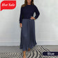 🍂Autumn Promotion 49% OFF🔥Women's solid color Long Sleeve Jumper & Pleated Bottom Dress