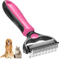 ⏰LAST DAY SALE: Only £3.99🔥🐾Double-Sided Pet Grooming Brush – Hurtless Shedding & Dematting Undercoat Rake for Dogs and Cats