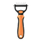 ⏰LAST DAY SALE: Only £3.99🔥🐾Double-Sided Pet Grooming Brush – Hurtless Shedding & Dematting Undercoat Rake for Dogs and Cats