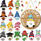 🍁Christmas Best Decorations🎄Interchangeable Wooden Gnome Welcome Sign🎈