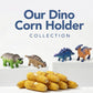 🏆 Last Day Special Price £12.89 ! 🦖Dinosaur Corn Holders for Corn On The Cob - Funny Corn Cob Holder for Kids and Adults with Stainless Steel Prongs