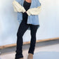 2024 New Cozy Sweater Sleeve Denim Shacket (Buy 2 Free Shipping)