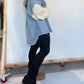 2024 New Cozy Sweater Sleeve Denim Shacket (Buy 2 Free Shipping)