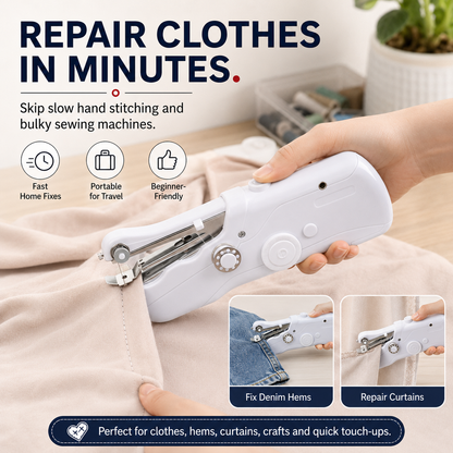 🔥HOT SALE 50% OFF🧵Portable Mini Electric Sewing Machine – Quick Clothing Repairs Anytime, Anywhere✨