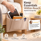 🥳2026 HOT SALE🥳💞50K+ SOLD! 🛏️50% OFF NOW! Bedside Hanging Storage Bag‑Multi‑Pocket Bed Caddy Organizer, Felt Hanging Pouch for Dorm Bunk Bed Hold Tablet Book Phone Stationery-B