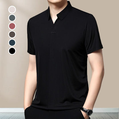 🏆Men’s Casual Lapel Breathable Wrinkle-free T-shirt