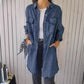 🩵Women’s Faux Denim Comfortable Lapel Coat Shirt