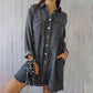 🩵Women’s Faux Denim Comfortable Lapel Coat Shirt